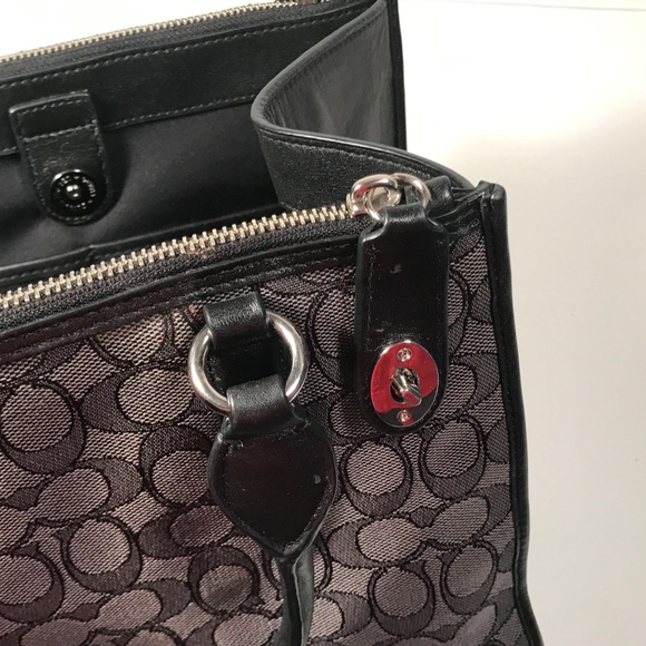 Coach Signature Square Dr Style Hand Bag - Picture 6 of 8